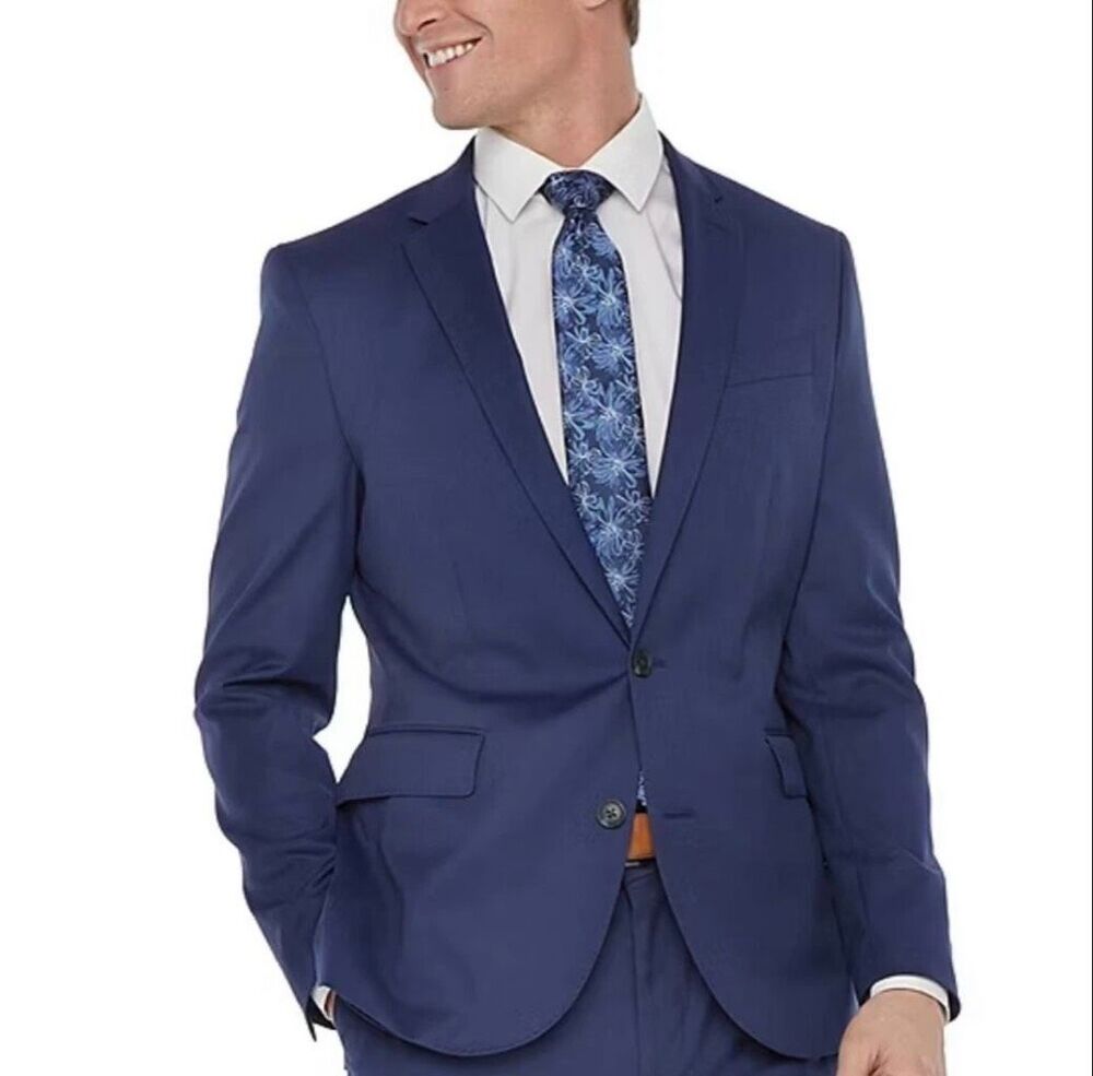 JF J Ferrar Men’s Classic Blazer Suit Jacket Navy Size 42L